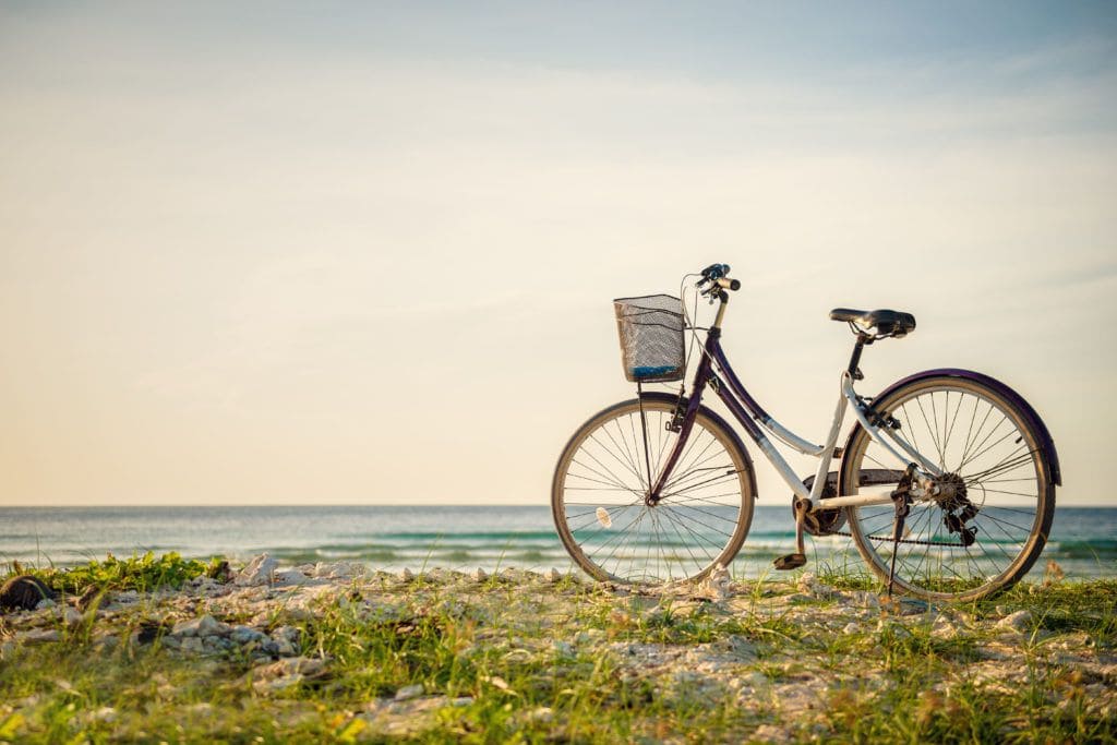 Bicycle parked in paradise island; Shutterstock ID 149302079; PO: Zeus